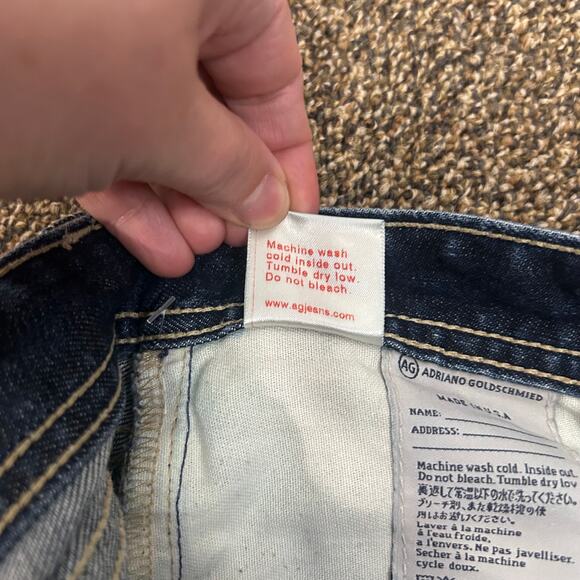 AG Adriano Goldschmied Dark Wash Straight Leg Premium Denim Classic Men's 31x32 - Picture 8 of 9